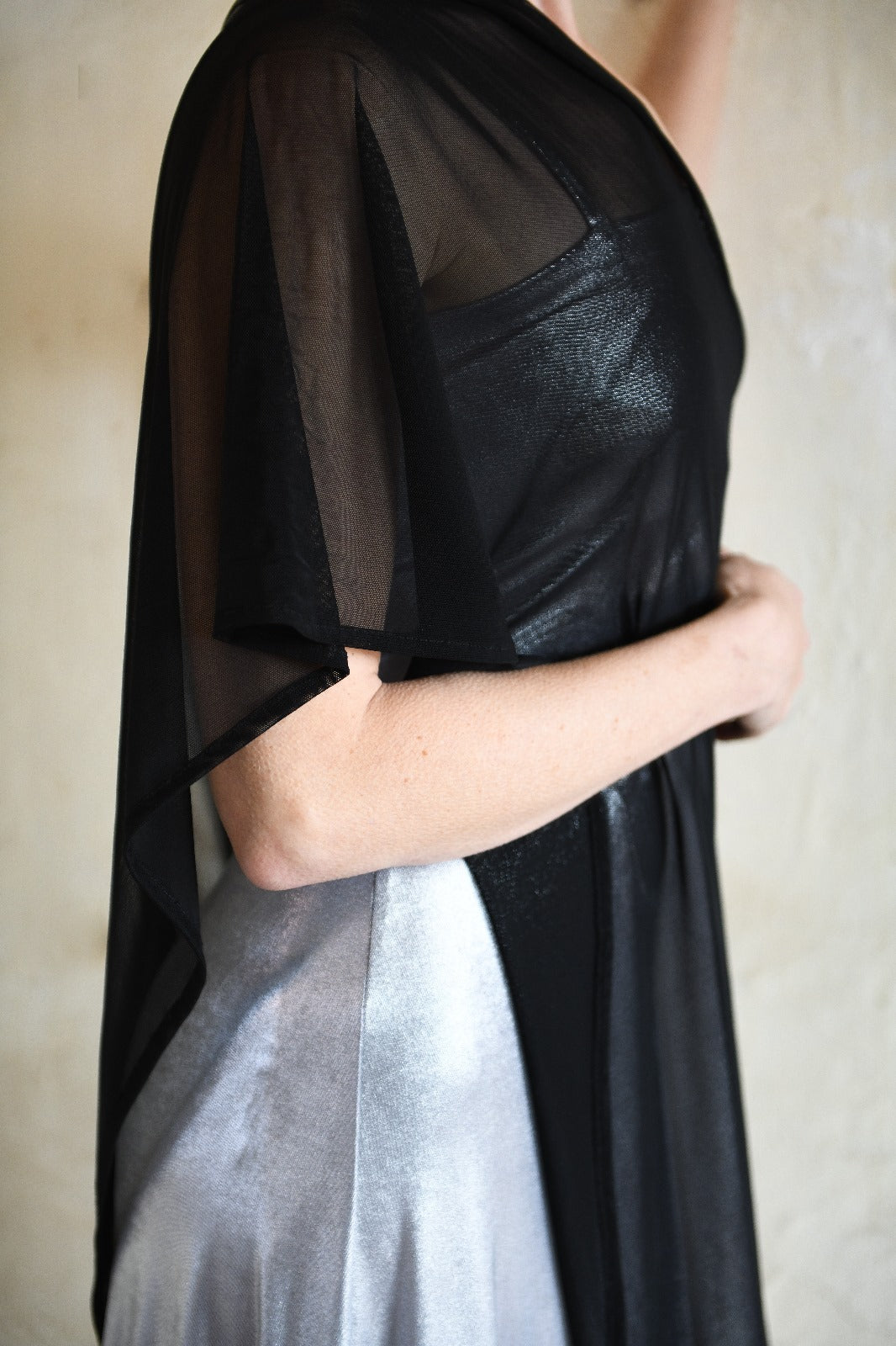 sheer shawl for dress Bestseller SHALA |Black Chiffon Shawl