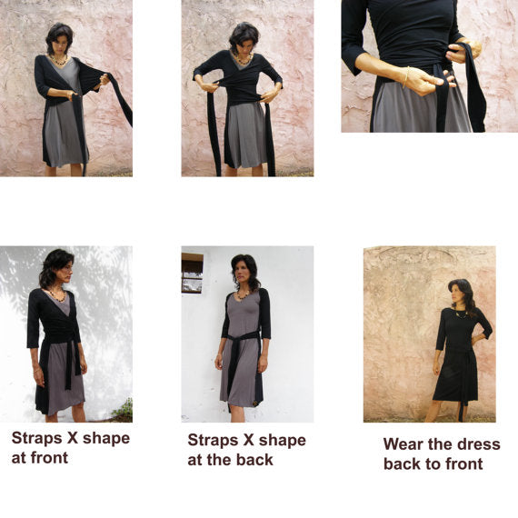 Mix and Match Colors Wrap Dress