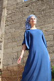 Oversize  Blue Denim Maxi Dress