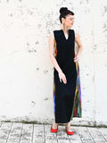 Black And Colorful Statement Dress