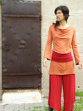 Cowl Neck Tunic with Multi Functional Waistband