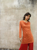 Cowl Neck Tunic with Multi Functional Waistband