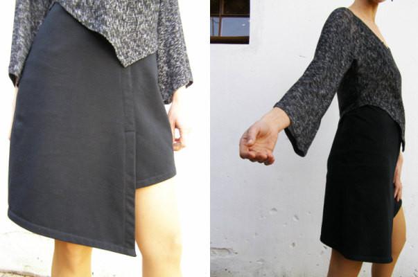 Asymmetric Architectural Tunic Dress