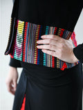 Black & Colorful Embroidery Jacket